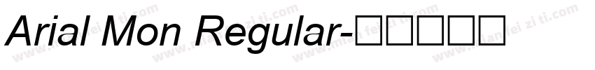 Arial Mon Regular字体转换